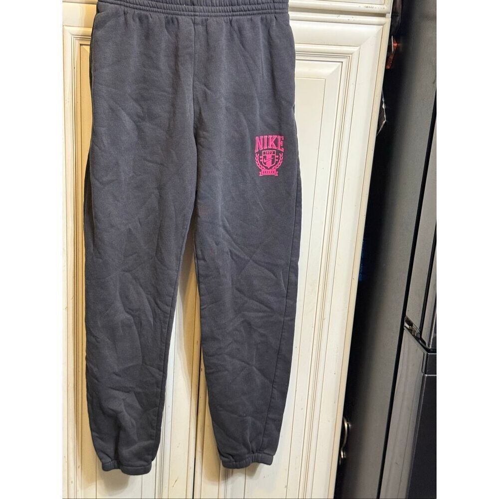 Nike Kids Girls Elastic Waist Oregon Trend Fleece Pull-on Jogger Black Medium